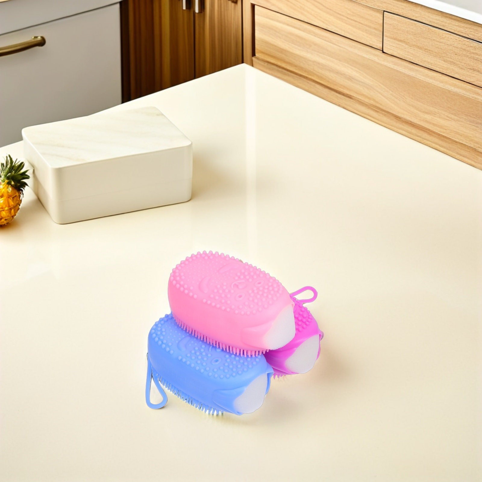 Body Brush - 3 unidades de esponja de silicone