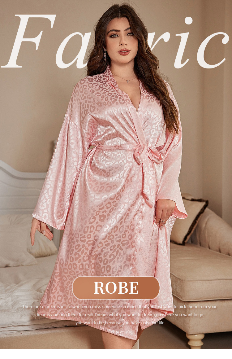Bathrobe - Roupão Plus Size para Mulheres, Pijama
