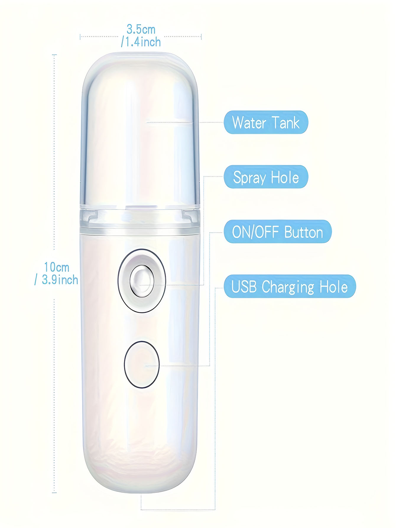 Face Steamer - Usb névoa pulverizador facial umidificador recarregável