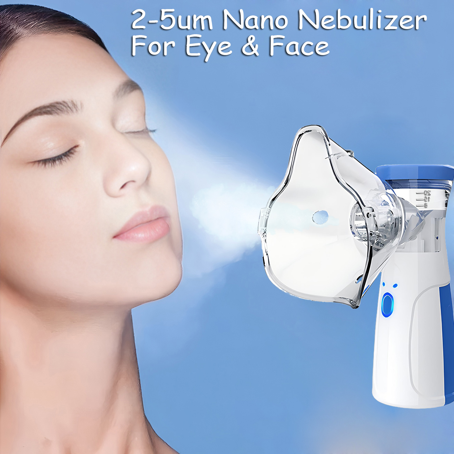 Face Steamer - Mini Vaporizador Facial Silencioso, Nebulizador Portátil,
