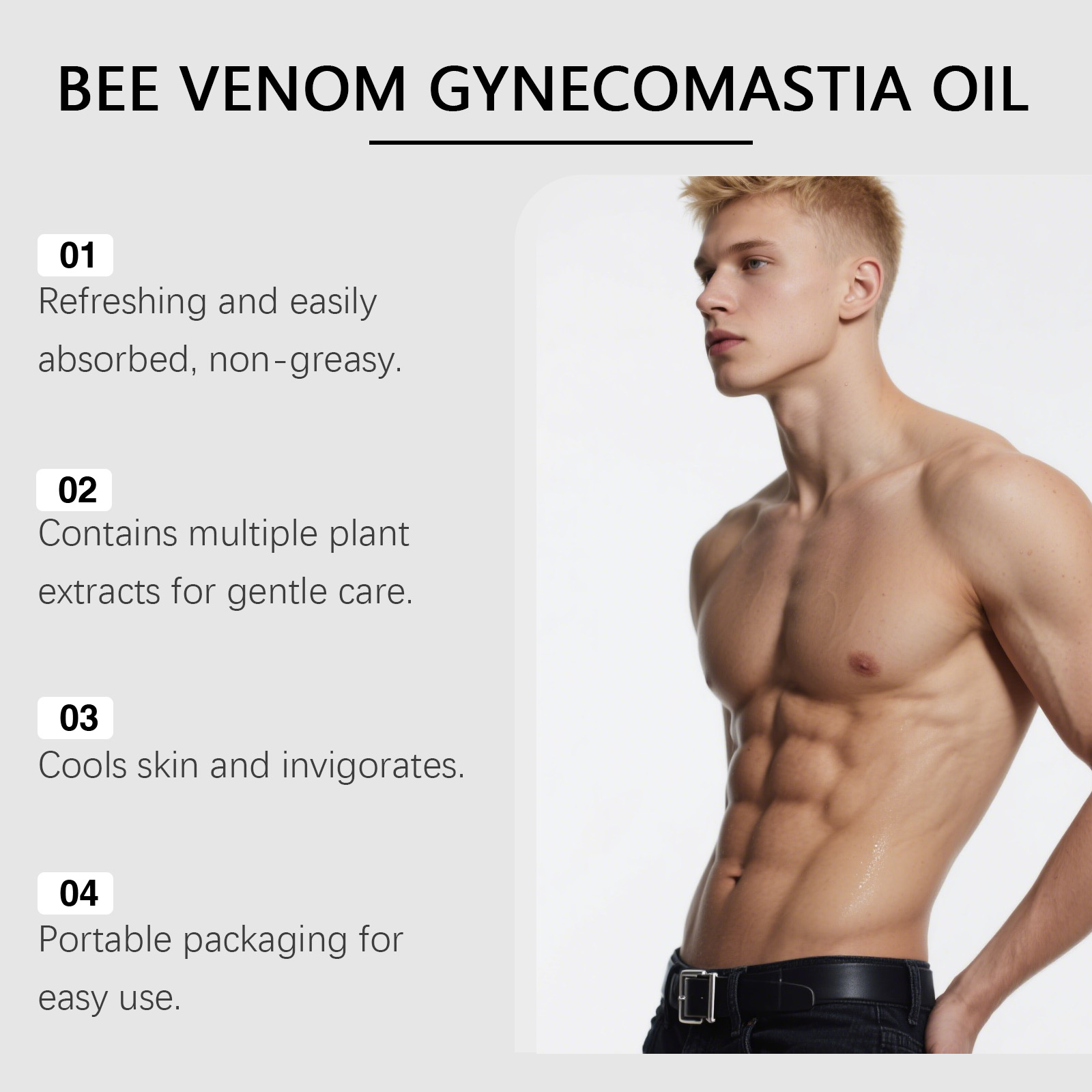 Óleo de ginecomastia veneno de - Body Oil avaliação e preço