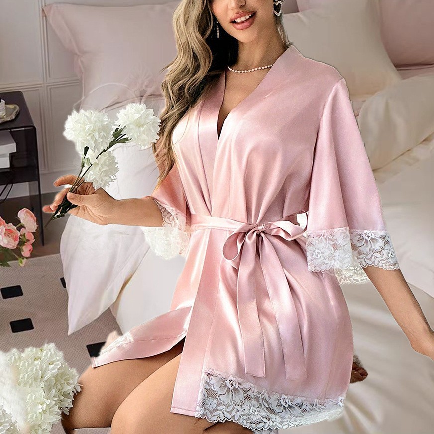 Roupões de noiva europeus e am - Bathrobe avaliação e preço
