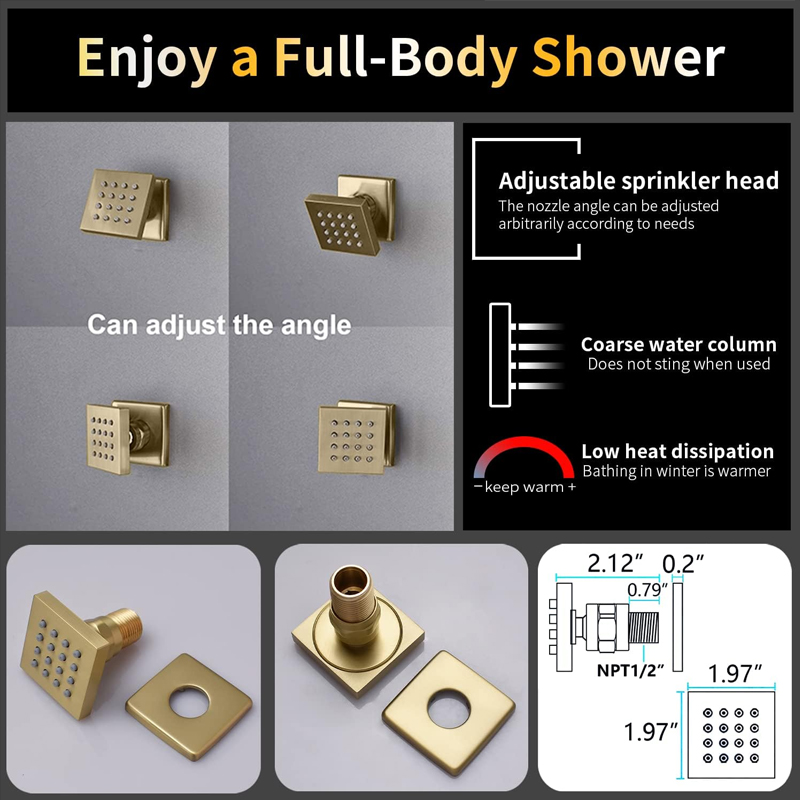 Latão escovado ouro display di - Body Brush avaliação e preço